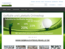 Tablet Screenshot of gebrauchtegolfbaelle.de